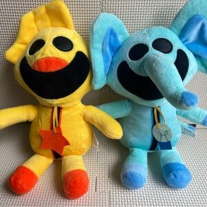 2 PACK, kickin chicken & bubbaphant Smiling Critters Figure stuffed Plush toy